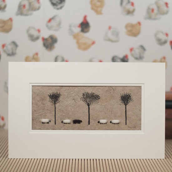 5 Sheep And Willow Trees print
