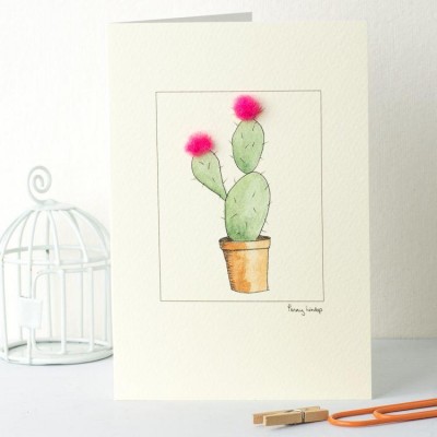 Cactus Bunny ears card Cactus Bunny ears card