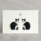 Mini Cats black & white in love card Mini Cats black & white in love card