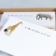 Safari Notecards - Elephant/Giraffe 