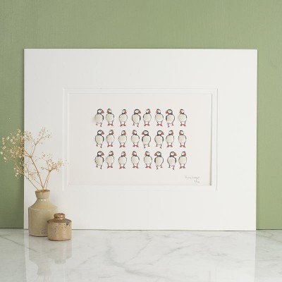 Limited Edition Of Puffins print Limited Edition Of Puffins print