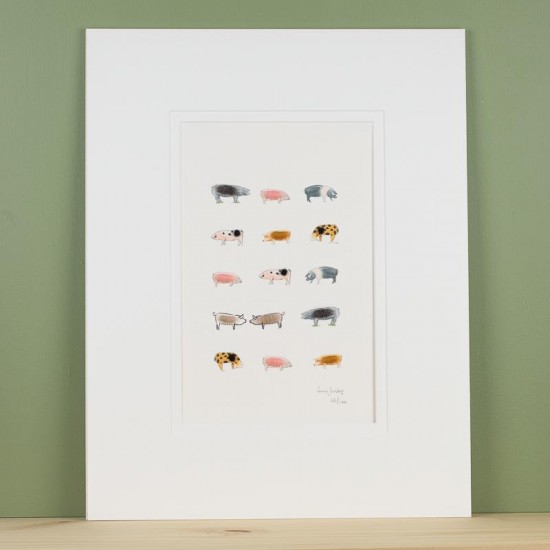 Limited Edition Print of Rare Pigs print