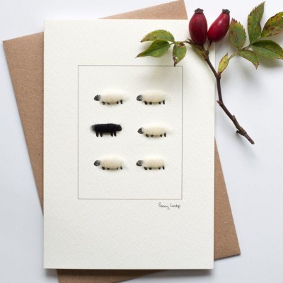 Sheep black of the family card Sheep black of the family card