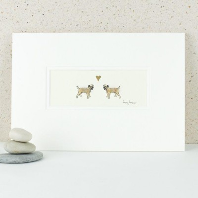 Border terriers in love print
