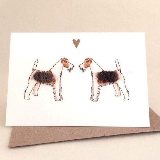 Mini Terriers Fox in love card