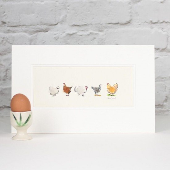 Assorted Chickens print
