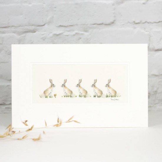 5 Hares print