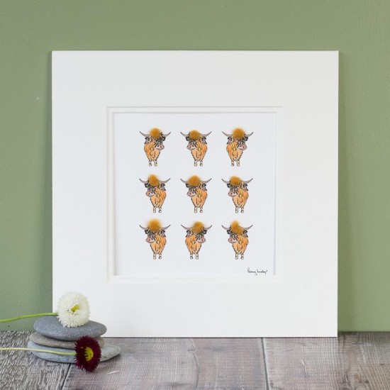 9 Highland Cows print