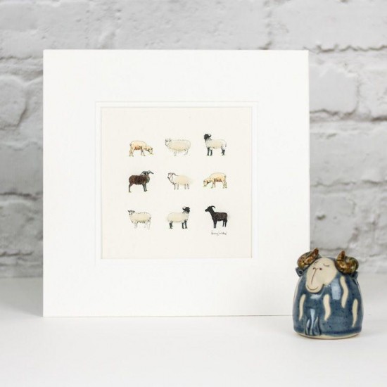 Rare breeds sheep print