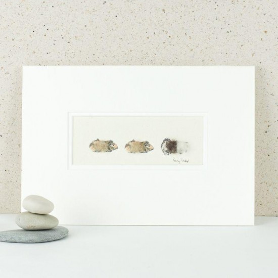 3 brown Guinea Pigs print