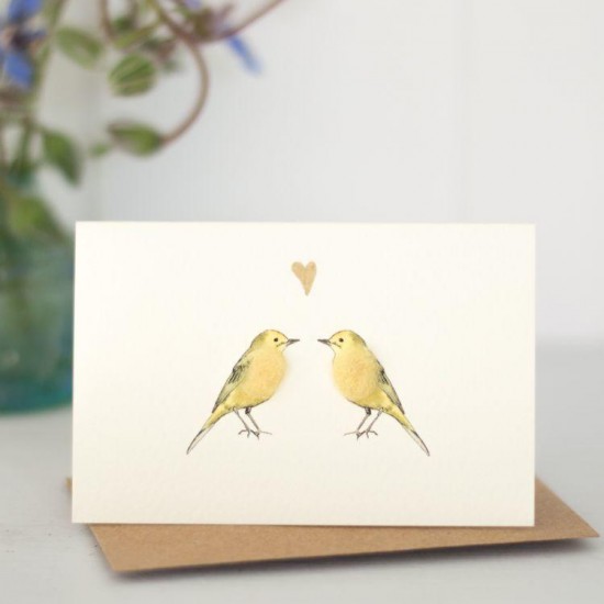 Mini Bird Yellow Wagtail card