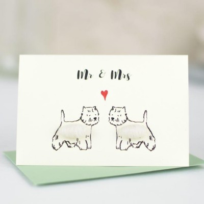 Mini Westies Mr & Mrs card