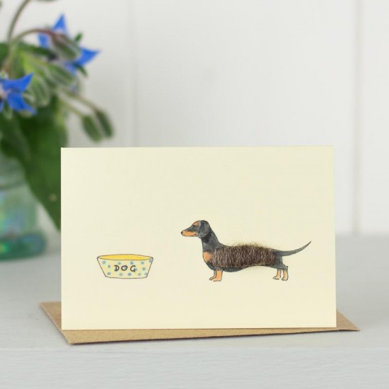 Mini Dachshund black and tan card