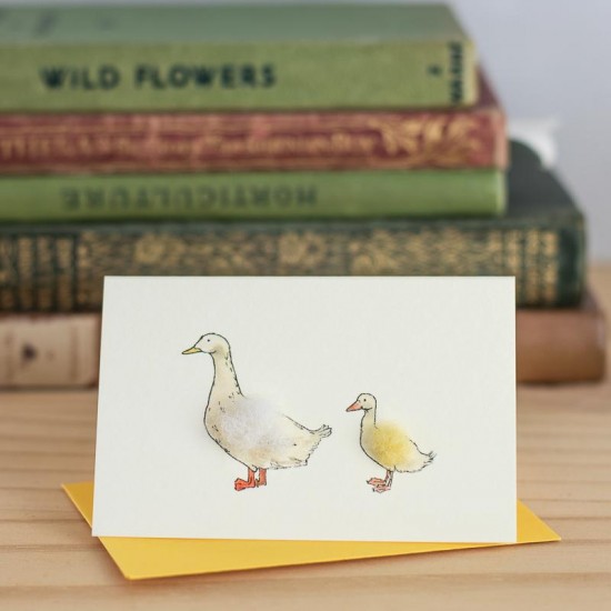 Mini Duck Aylesbury and duckling card