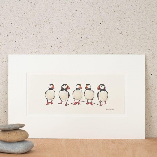 5 Puffins print