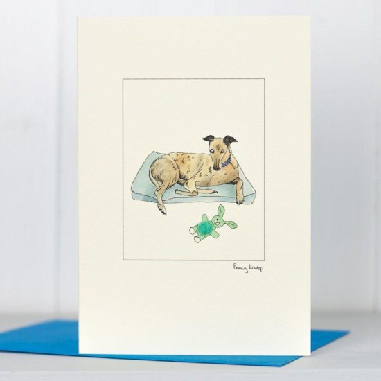 Greyhound resting card