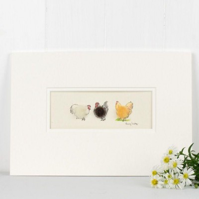 Buff Orpington and Pekin Bantams print