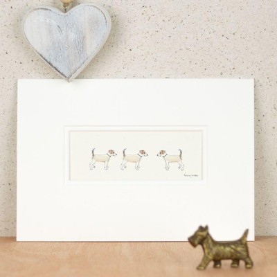 3 Jack Rusells print