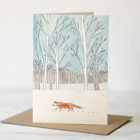 Fox woodland card
