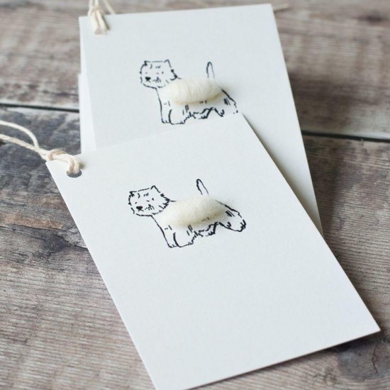Gift Tags, with string - Westie 