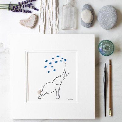 Elephant squirting print Elephant squirting print