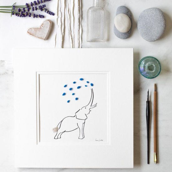 Elephant squirting print