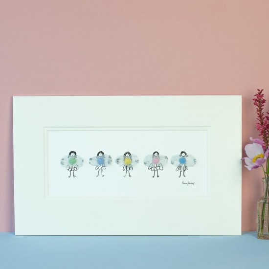 5 pastel fairies print