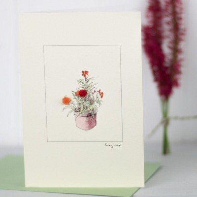 Wallflowers orange card Wallflowers orange card