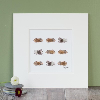 Guinea pigs-brown print