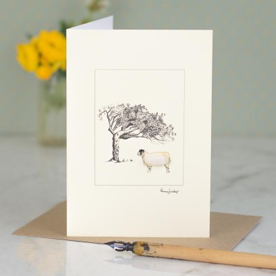 Sheep under tree card Sheep under tree card