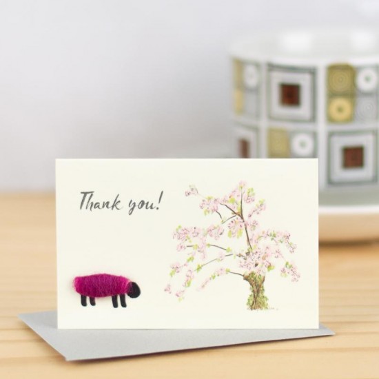 Mini Sheep Thank you card