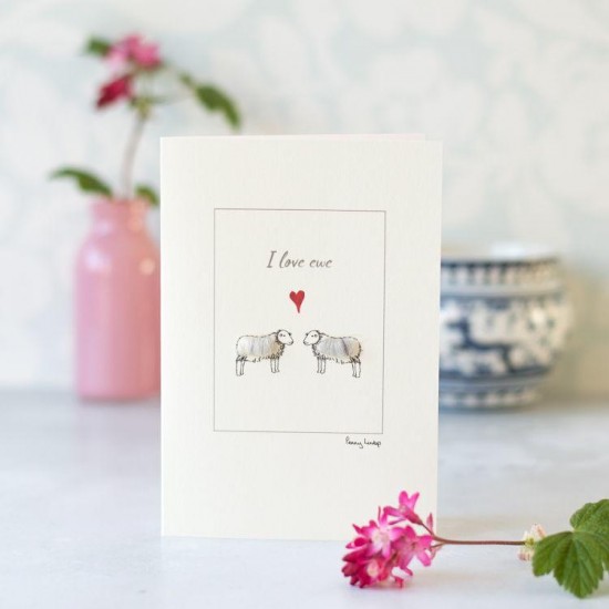 Sheep I love ewe card