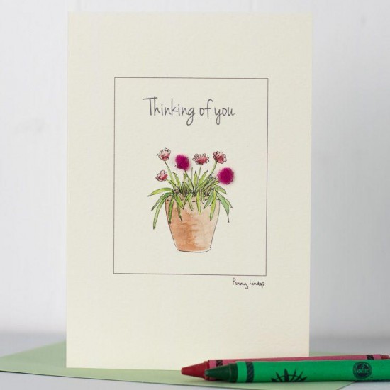 Pinks Thinking of you card