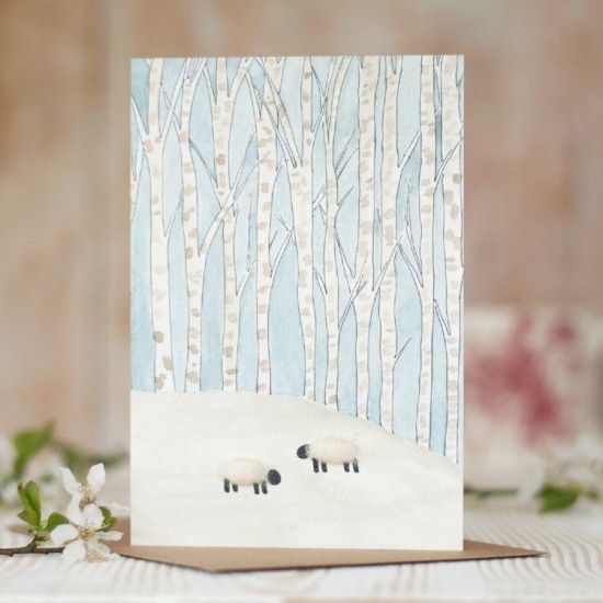 Sheep woodland card