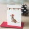Mini Dog in Christmas party hat card