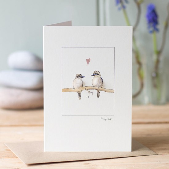 Kookaburras in love card