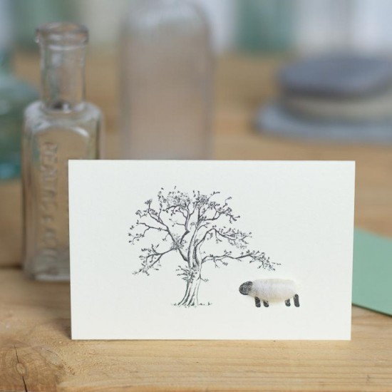 Mini Sheep and tree card