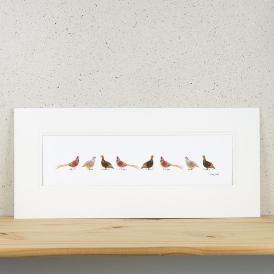 Long Row of Game Birds print