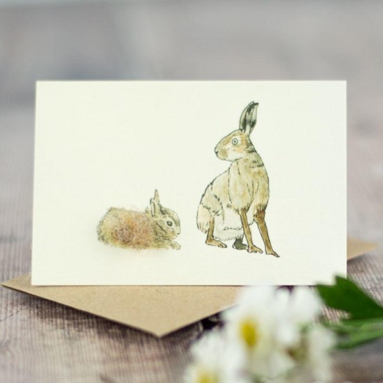 Mini Hare and Leverett card