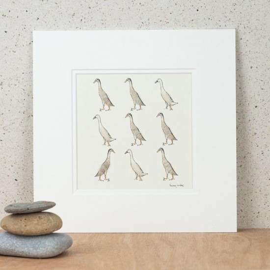 Indian Runner Ducks print