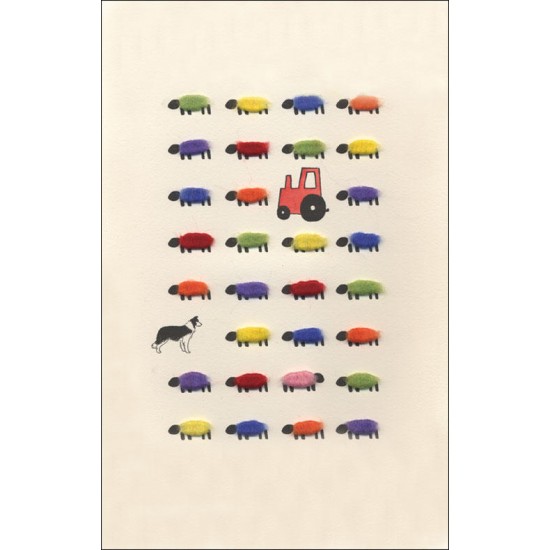 Limited Edition Print Of Tractor And Bright Sheep print