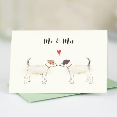 Mini Jack Russells Mr & Mrs card Mini Jack Russells Mr & Mrs card