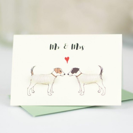 Mini Jack Russells Mr & Mrs card