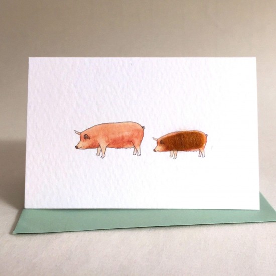 Mini Pig Tamworths card