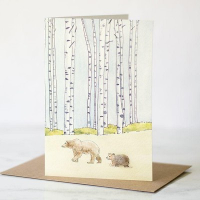 Bears woodland card Bears woodland card