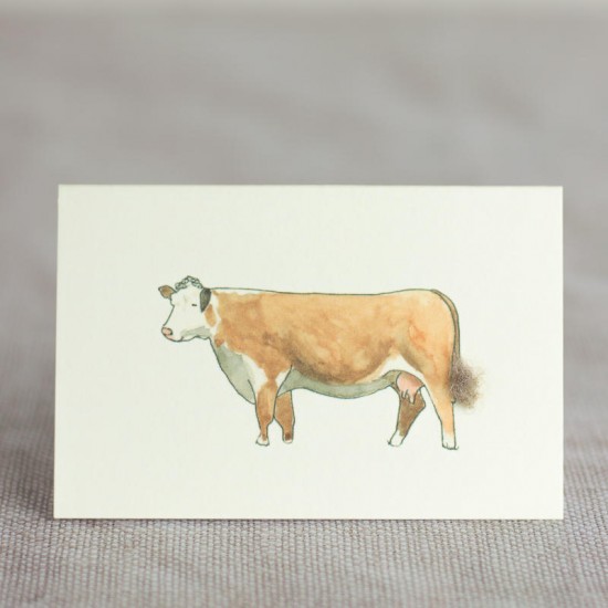 Mini Cow Hereford card