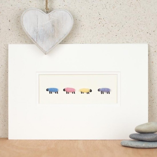 4 Pastel sheep print