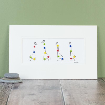 Giraffes - Bright Spotty Nursery print (Medium size) Giraffes - Bright Spotty Nursery print (Medium size)
