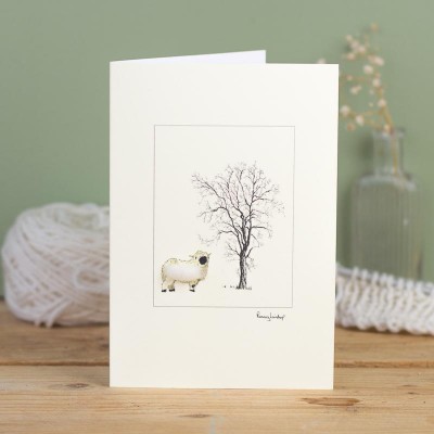 Sheep Black nose Valais card Sheep Black nose Valais card