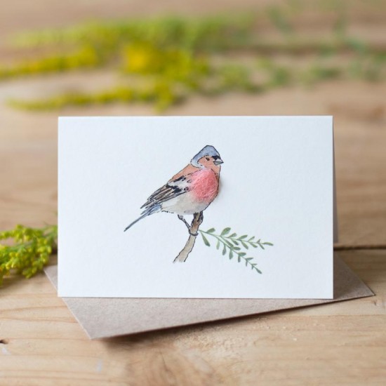 Mini Bird Chaffinch card